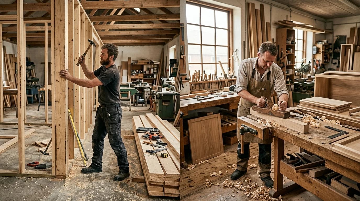 Tømrer eller snedker: forskellen forklaret